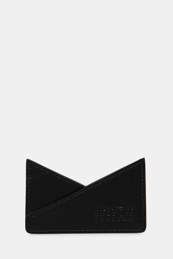 Kožené puzdro na karty MM6 Maison Margiela čierna farba, SA6UI0014.P7183