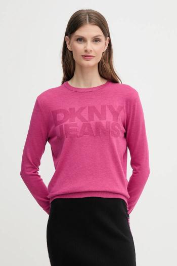 Sveter Dkny ružová farba, ľahký, DJ5R0646