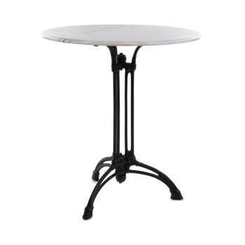 Blumfeldt Patras-XL, bistro stôl, 4-Seasons-Marble, vodovzdorný, mrazuvzdorný, čierny
