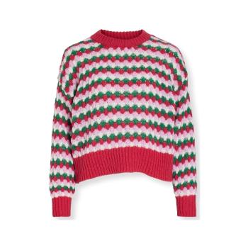 Vila  Salula Knit L/S - Cerise  Svetre Viacfarebná