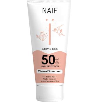 NAÏF Ochranný krém na opaľovanie pre deti a bábätká SPF 50 Baby & Kids (Mineral Sunscreen) 100 ml