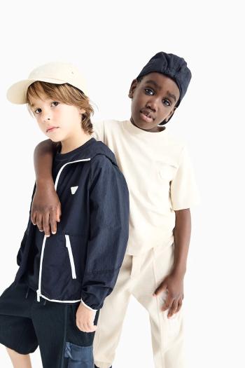 Bavlnené tričko Emporio Armani béžová farba, jednofarebné, EB000111 AF14390