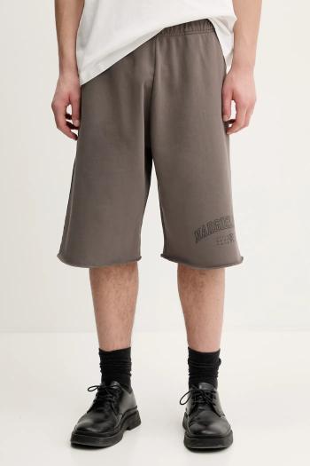 Bavlnené šortky MM6 Maison Margiela pánske, hnedá farba, SH0MU0016.M25012