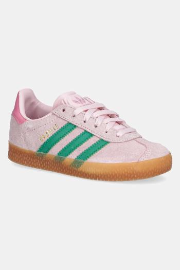 Detské tenisky adidas Originals GAZELLE ružová farba, JP7133