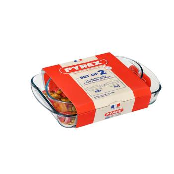 SÚPRAVA NA PEČENIE PYREX 2KS, 2,7L+2,2L, SKLO
