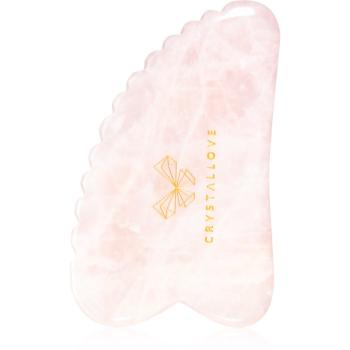 Crystallove Rose Quartz 3D Gua Sha masážna pomôcka 1 ks