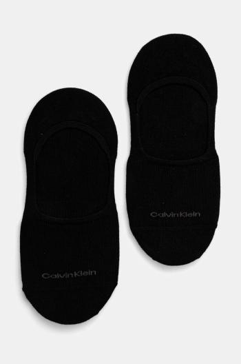 Ponožky Calvin Klein 2-pak dámske, čierna farba, 701218771