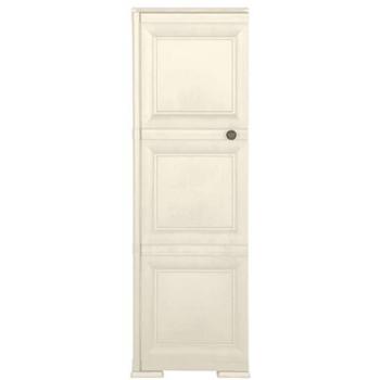 Plastová skrinka, dizajn dreva krémová 340603