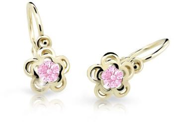 Cutie Jewellery Zlaté detské náušnice C2204-10-X-1 ružová