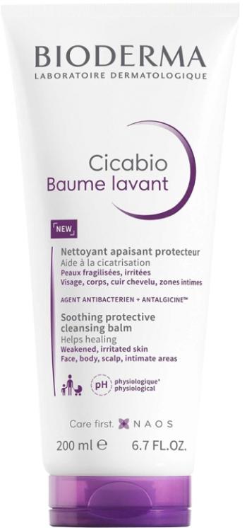 Bioderma Upokojujúci a ochranný čistiaci balzam Cicabio (Soothing Protective Cleansing Balm) 200 ml