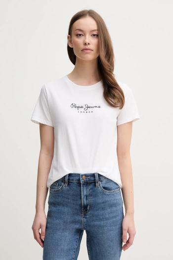 Bavlnené tričko Pepe Jeans MACY dámske, biela farba, PL506012