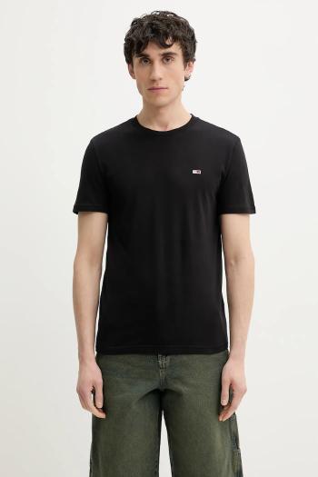 Bavlnené tričko Tommy Jeans 2-pak pánske, čierna farba, jednofarebné, DM0DM20687
