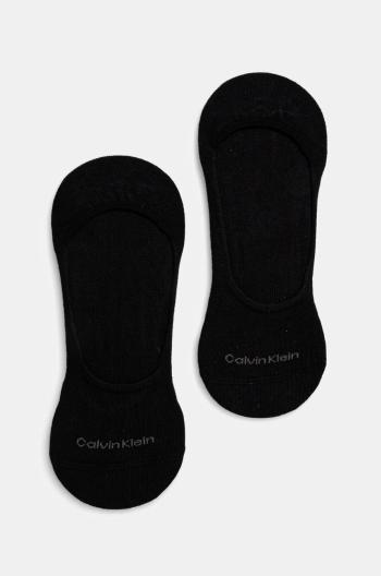 Ponožky Calvin Klein (2-pak) pánske, čierna farba, 701218708