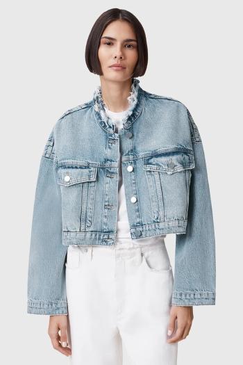 Bavlnená rifľová bunda AllSaints SONNY prechodná, oversize, W062OC