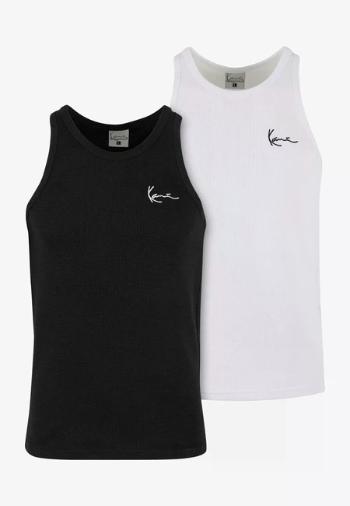Karl Kani Chest Signature Essential Waffle Tank Top 2 pack black/white - L