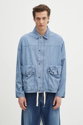 Ľanová košeľa Barbour Barbour Durham Chambray Casual Jacket regular, MCA1038