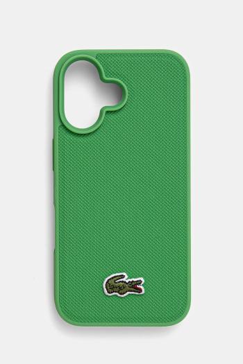 Puzdro na mobil Lacoste iPhone 16 6.1 zelená farba, LCHMP16SPVCN