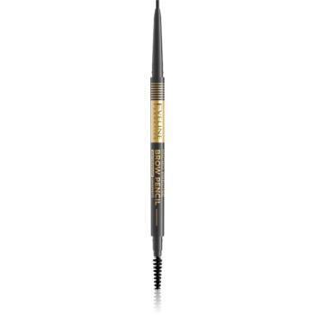 Eveline Cosmetics Micro Precise vodeodolná ceruzka na obočie s kefkou 2 v 1 odtieň 04 Graphite 4 g