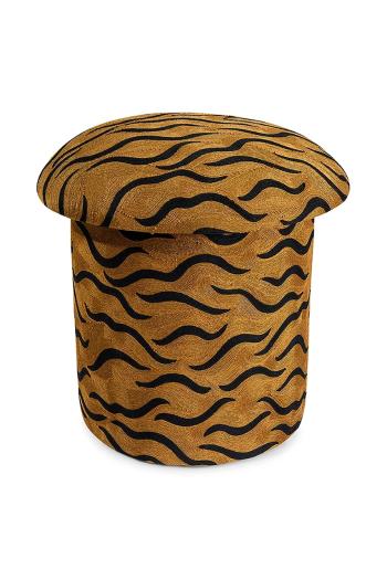 Sedací vak Doing Goods Maya Tiger Embroidered hnedá farba
