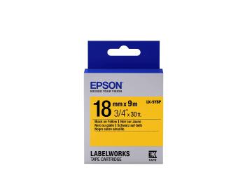 Epson LabelWorks LK-5YBP C53S655003 18mm x 9m, čierna tlač / pastelovo žltý podklad, originálna páska