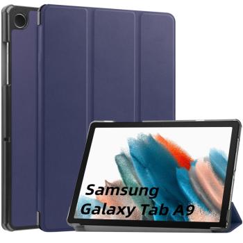 LEATHER Zaklápací kryt Samsung Galaxy Tab A9 modrý