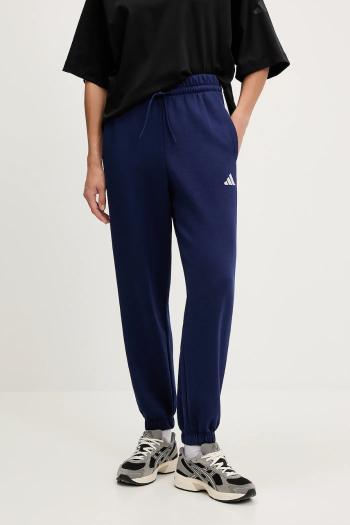 Tepláky adidas 3-Stripes tmavomodrá farba, s nášivkou, JX7696