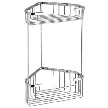 GEDY SMART dvojposchodová rohová polica 200 × 325 × 151 mm, chróm (2482)