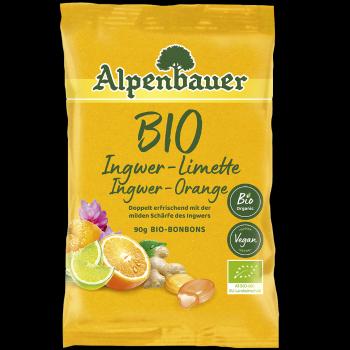 ALPENBAUER Prírodné cukríky zázvor pomaranč limetka BIO 90 g