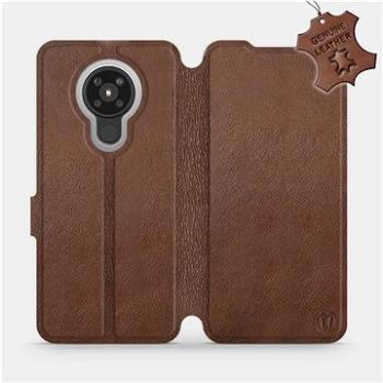 Flip pouzdro na mobil Nokia 5.3 - Hnědé - kožené -  Brown Leather (5903516260164)