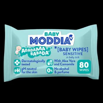 MODDIA BABY Detské vlhčené obrúsky Sensitive 80 ks