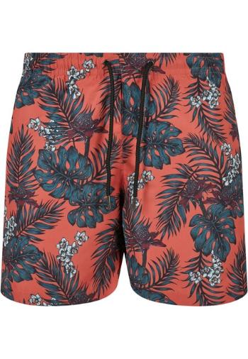 Urban Classics Pattern Swim Shorts dark tropical aop - S