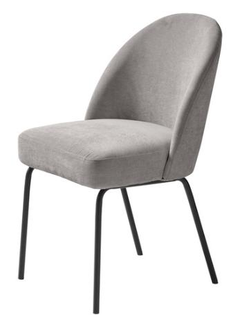 Jedálenská stolička Unique Furniture CRESTON sivá zamat 34680001