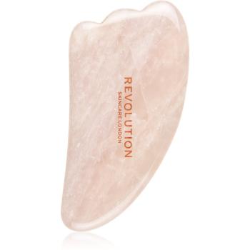 Revolution Skincare Gua Sha Rose Quartz masážna pomôcka na tvár 1 ks