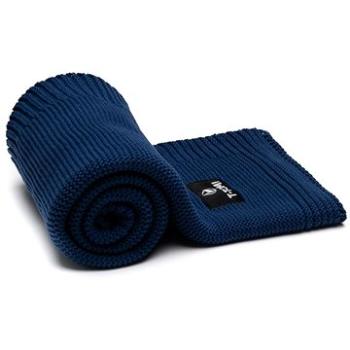 T-TOMI Pletená deka AUTUMN Dark blue waves (8594166549975)