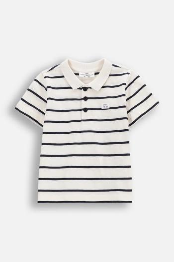 Detská bavlnená polokošeľa Coccodrillo béžová farba, vzorovaná, HOLIDAY SPLASH BOY NEWBORN