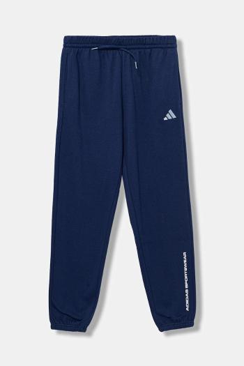 Detské tepláky adidas tmavomodrá farba, s potlačou, KC2780