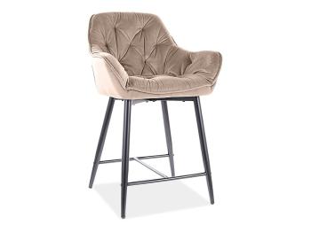 Barová stolička CHERRY H-2 VELVET Signal