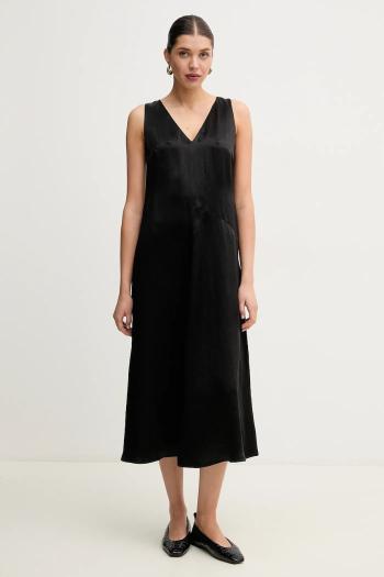 Šaty Weekend Max Mara čierna farba, midi, áčkový strih, 2515221081600