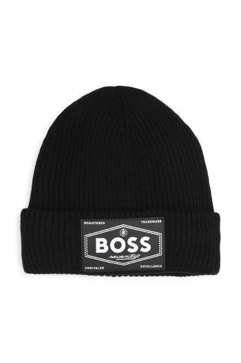 Detská čiapka BOSS čierna farba biela, J51567