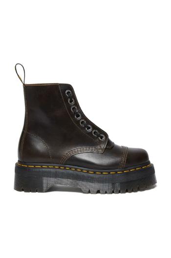 Kožené workery Dr. Martens Sinclair dámske, hnedá farba, na platforme, DM31993302