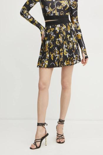 Sukňa Versace Jeans Couture čierna farba, mini, áčkový strih, 78HAE820 NS574
