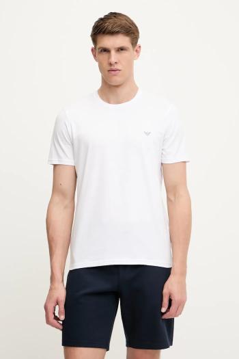 Tričko Emporio Armani Underwear 2-pak pánske, šedá farba, melanžové, EM000391 AF10776