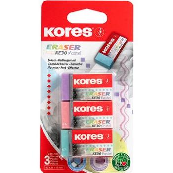 KORES KE30 40 × 21 × 10 mm, farebný mix pastel – balenie 3 ks (40315)