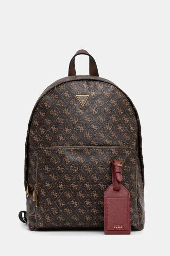Ruksak Guess MILANO pánsky, hnedá farba, veľký, vzorovaný, HMMILO P5219