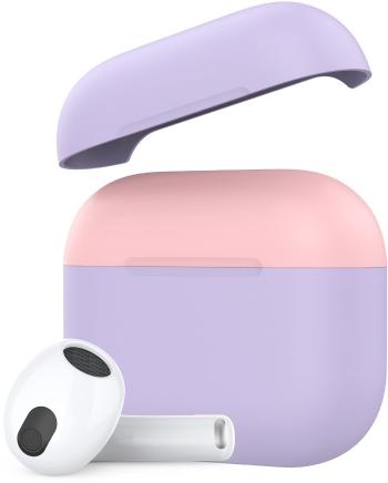 Fülhallgató tok Ahastyle szilikon tok AirPods 3 készülékhez, Lavender Pink
