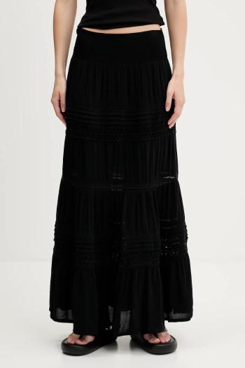 Sukňa Superdry čierna farba, maxi, áčkový strih, W7210351A-02A