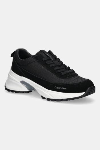 Tenisky Calvin Klein HIKE RUNNER CASUAL NY-SU AOP čierna farba, YW0YW01995