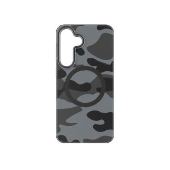 Forcell F-Protect Levels Samsung Galaxy S25 Plus ütésálló MagSafe tok, Camo, fekete-szürke