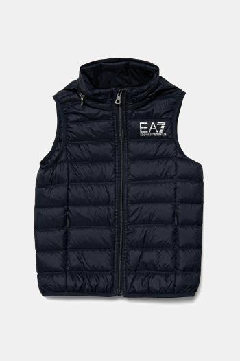 Detská páperová vesta EA7 Emporio Armani tmavomodrá farba, 7B000034 AF12477