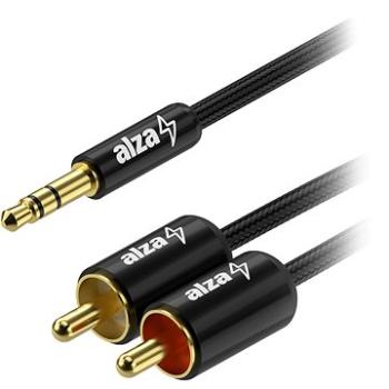 AlzaPower AluCore 3.5mm Jack (M) to 2× RCA (M) 1 m čierny (APW-CBA3JM2RCA01B)